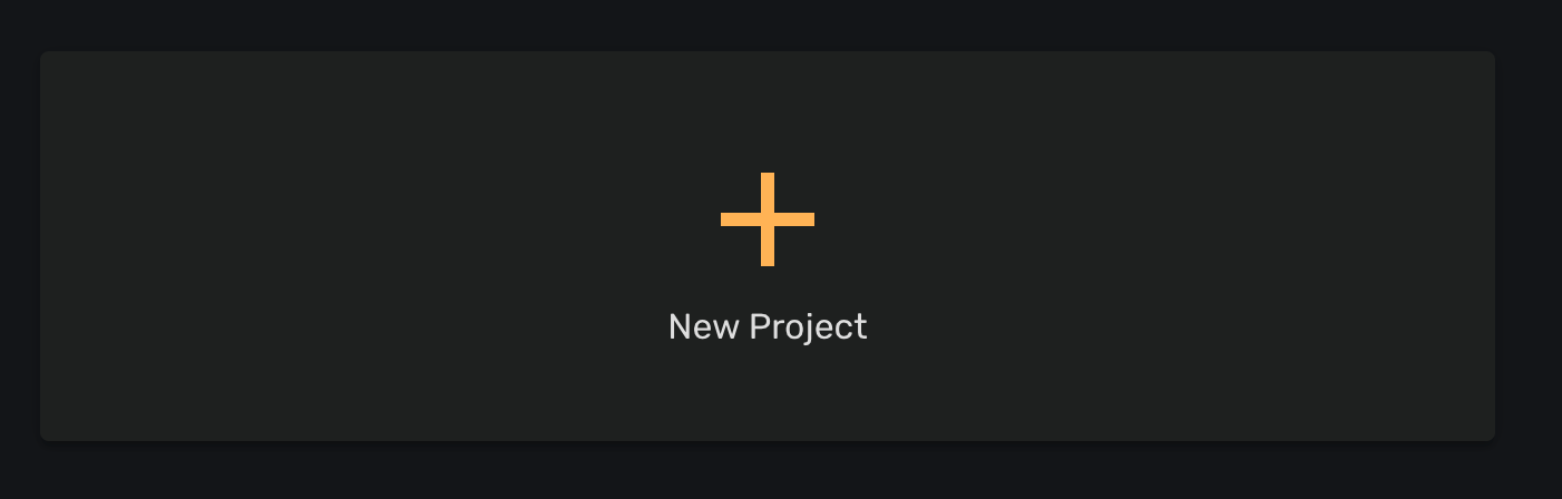 New project button